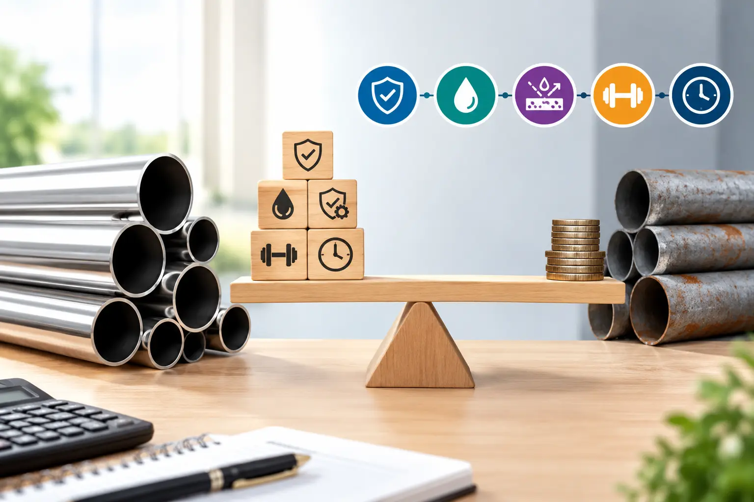 Stainless steel pipes and fittings